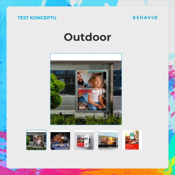 Ukázka outdoorového konceptu v rozhraní Behavio Platform